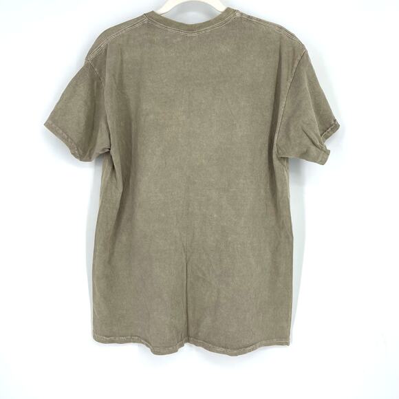 Officially Licensed Nirvana Nevermind Smiley Grunge Tee Beige Acid Wash Large - Picture 2 of 6